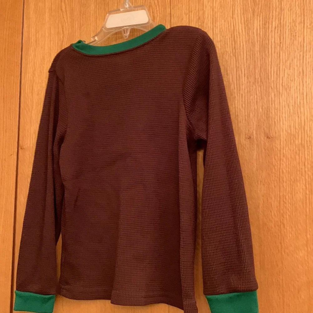 Carter’s size 6 boy’s bulldog super comfy thermal top tee waffle weave EUC